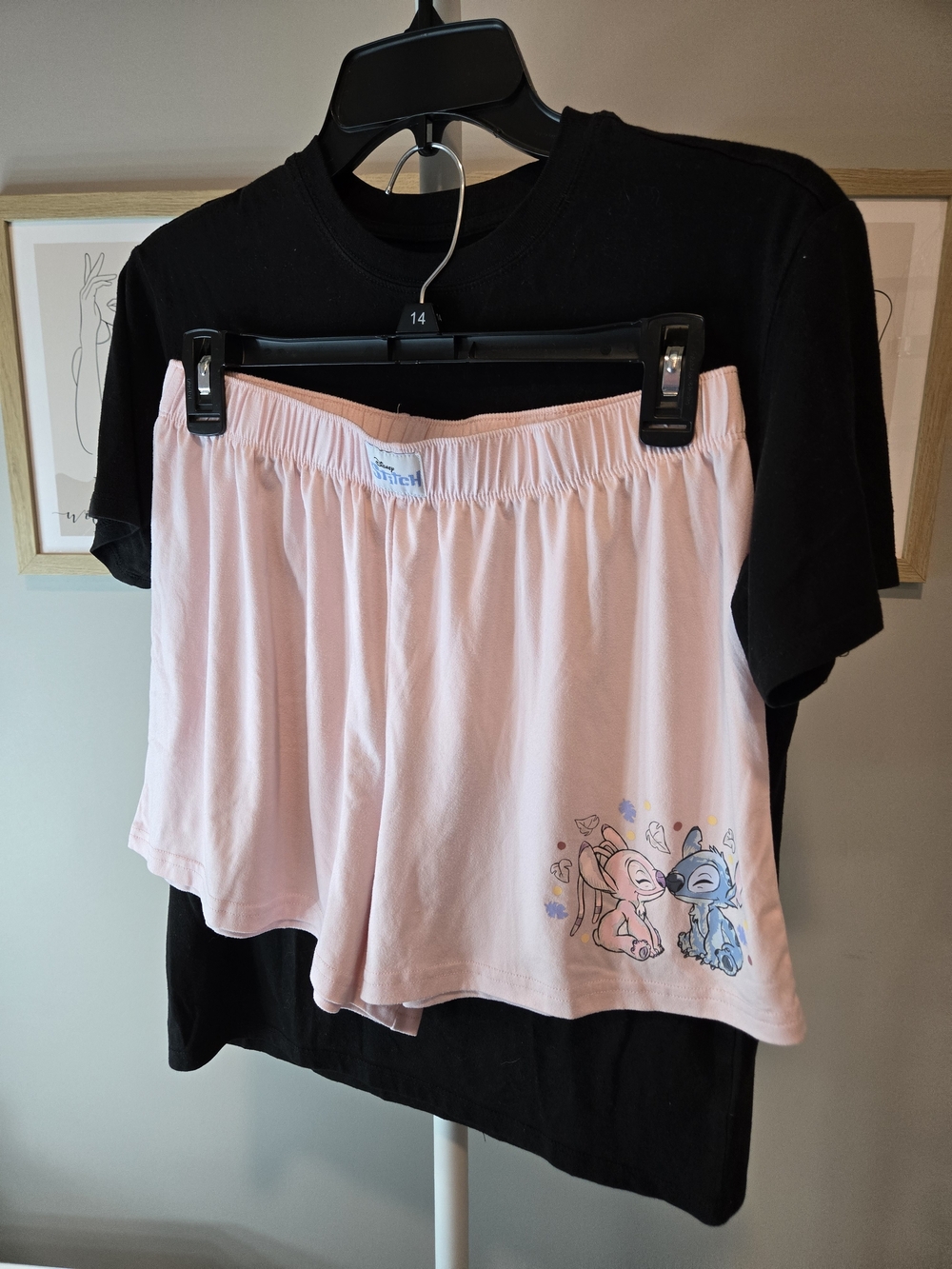 Disney Pink and Black Lilo & Stitch Pajama Set